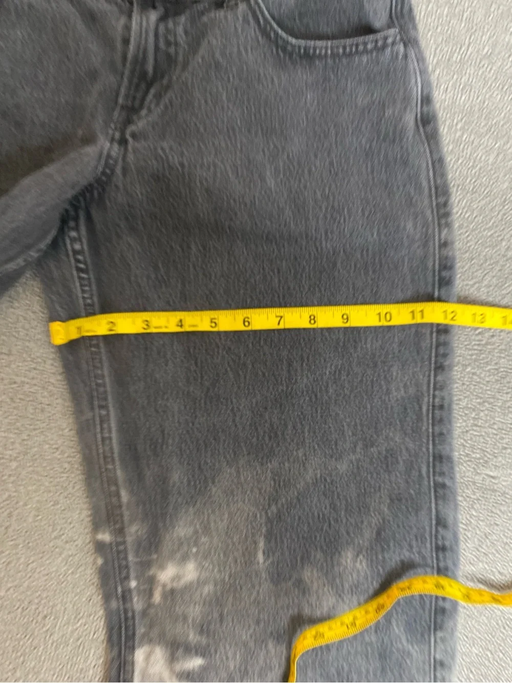 Hollister Washed Bleached Dark Gray Low-Rise Blokecore Streetwear Baggy Jeans